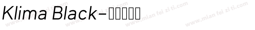 Klima Black字体转换